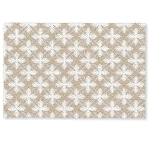 Patroon - Symmetrisch - Beige Deurmat klein 898 -zkaufland3d