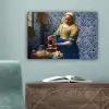 Melkmeisje - Delfts Blauw - Vermeer - Schilderij - Oude meesters canvas 2cm klein -sfeer4