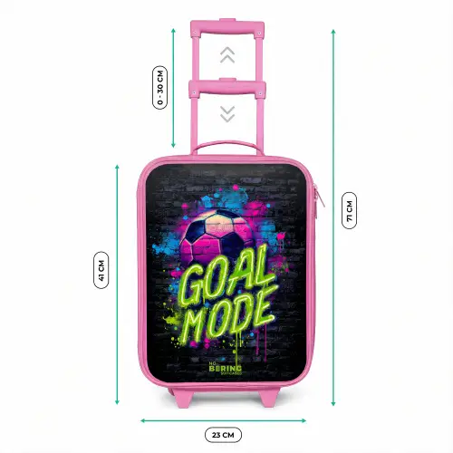 Neon - Graffiti - Voetbal - Kleurrijk Kinderkoffer - Roze klein -productfoto_formaten