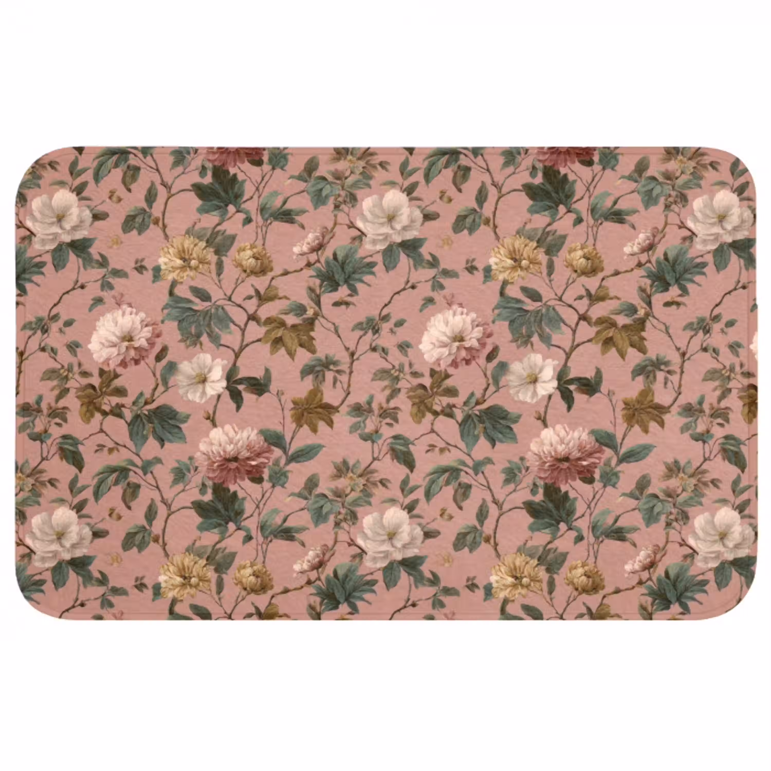 Bloemen - Klassiek - Roze Badmat middel 997 -3d