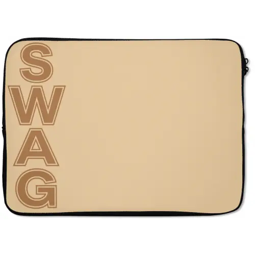 Swag - Bruin - Beige laptophoes neopreen klein -zkaufland3dotto