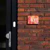 Oranje bloemenmix - Traditioneel Naambord Rechthoek middel -sfeer1-rechthoek-S
