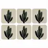 Cactus - Subtiel - Groen onderzetter kurk middel -3d