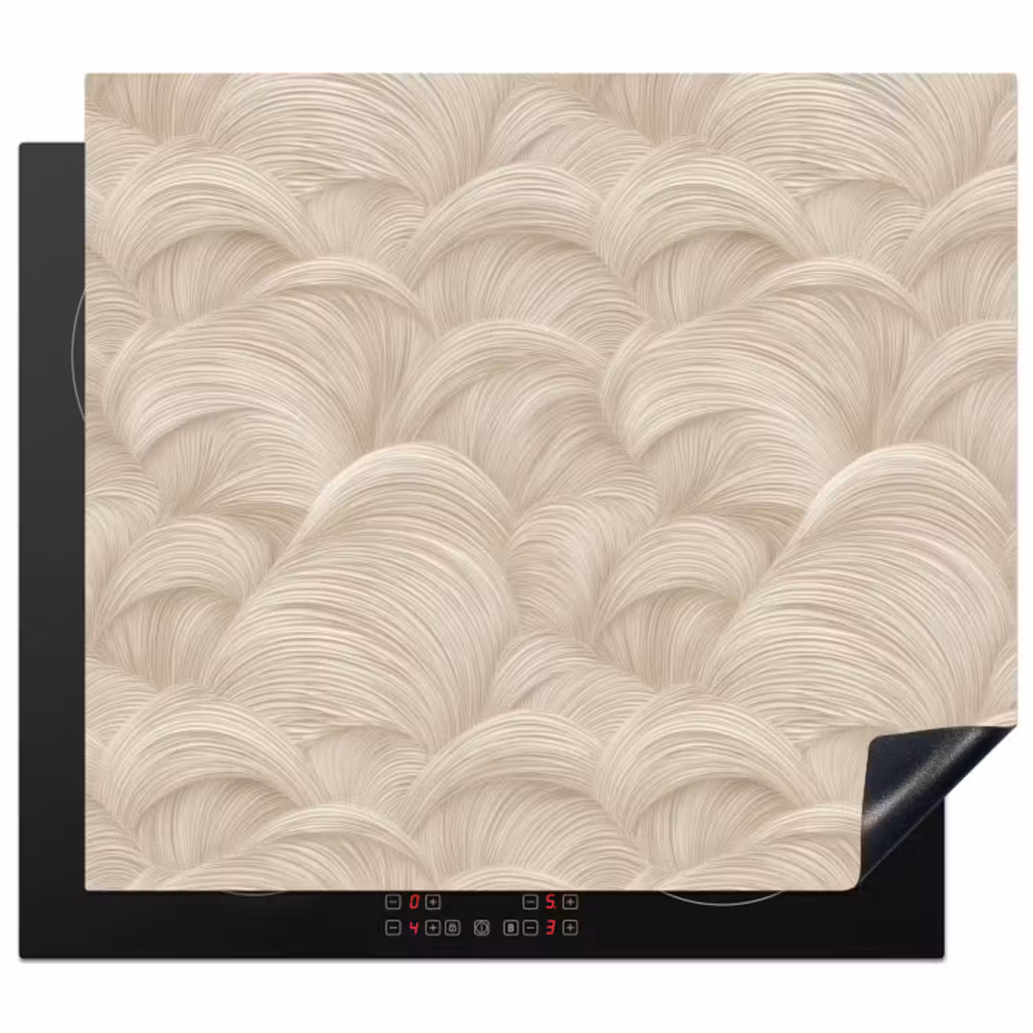 Inductie beschermer - Bogen - Patroon - Beige