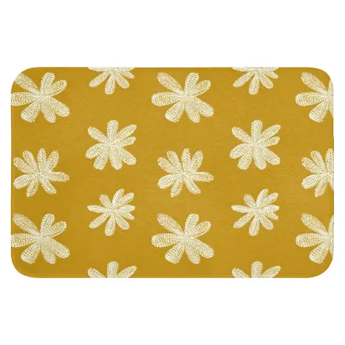 Bloem - Speels - Okergeel WCmat klein 1009 -3d