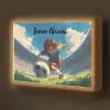 Stadion - Voetbal - Jongen Light Box met batterij (Wandlamp kind) middel -z3d_website