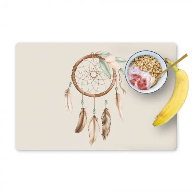 Dromenvanger - Bohemian - Boho - Pastel kleuren Placemat vinyl groot -zzzproduct_Kitchenyeah-website