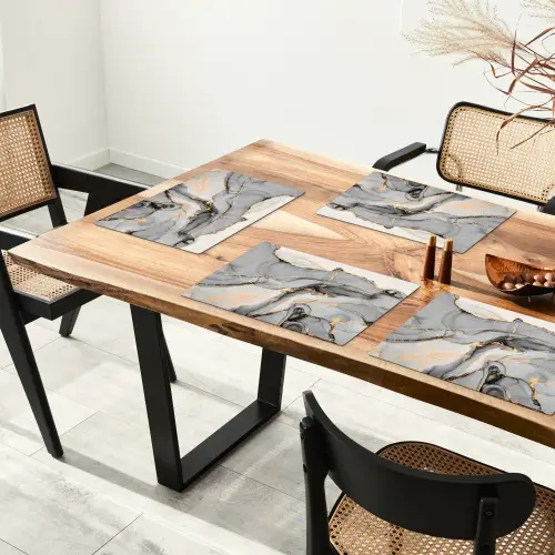 Marmer - Goud - Grijs Placemat vinyl groot -zzsfeer4_Kitchenyeah-website