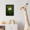 Wit - Madeliefje - Bloem - Gras fotolijst zwart zonder passe partout klein -usfeer4_kinderkamer