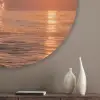 Dolfijnen - Zee - Realistisch Akoestische PET Vilt - Rond klein -sfeer5_closeup