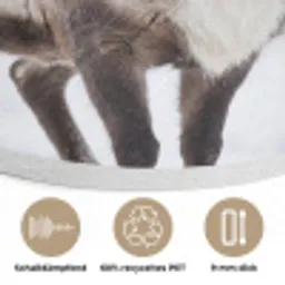 Rendier - Gewei - Toendra - Sneeuw - Wild Akoestische PET Vilt - Rond klein -closeup_DE