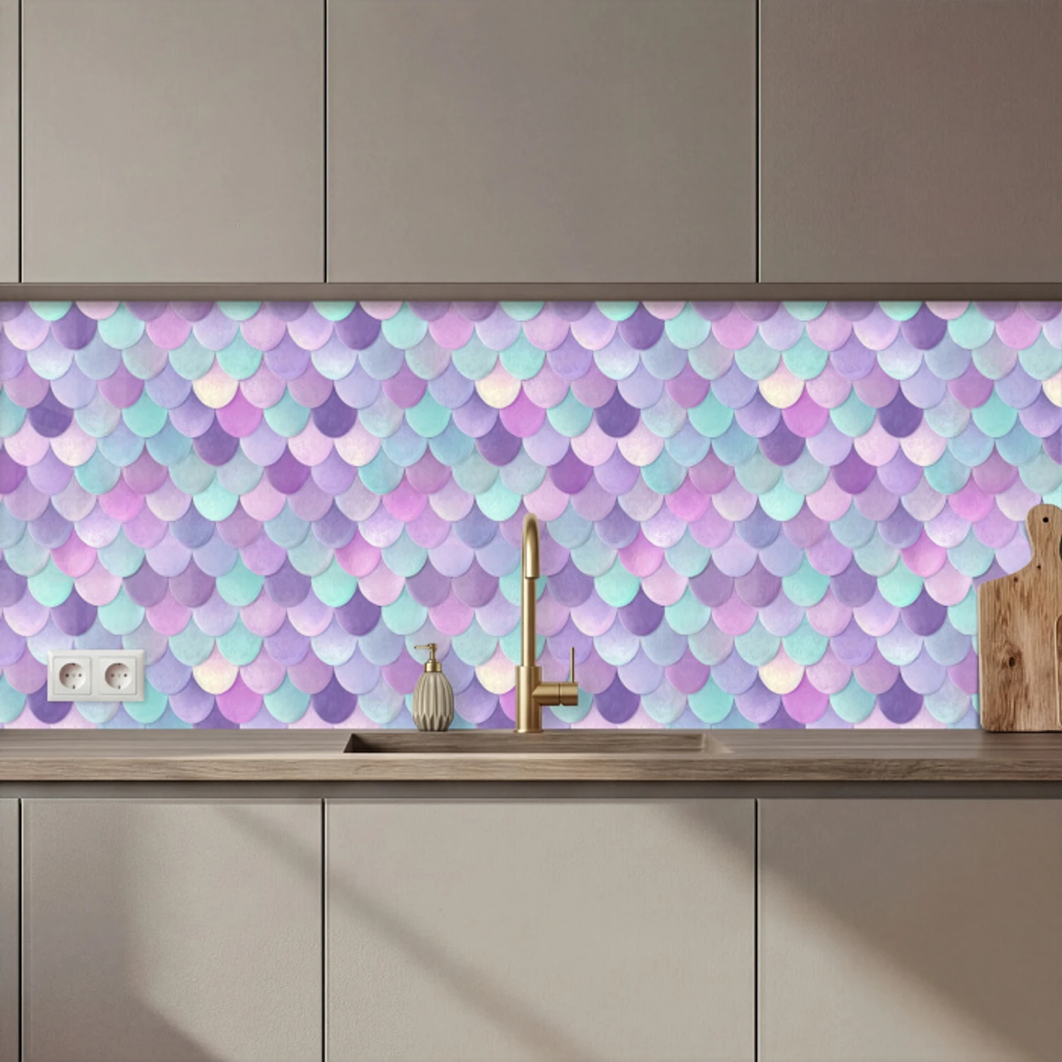Dromerig - Zeemeermin - Pastel keuken achterwand 2 middel 871 zz_3dshopping