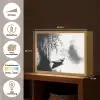 Boot - Rivier - Bamboe - Wit Light Box met batterij (Wandlamp) middel -USP_websiteoverzichtNL