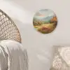 Landschap - Illustratie - Natuur Akoestische PET Vilt - Rond klein -sfeer4