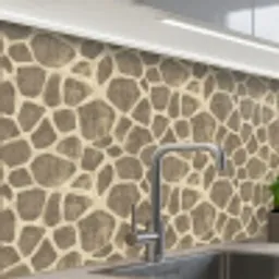 Giraf - Patroon - Beige - Bruin keuken achterwand 2 middel 865 -zzzz3d_schuin