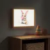Konijn - Roze - Bellen Light Box met batterij (Wandlamp kind) middel -sfeer5_kind