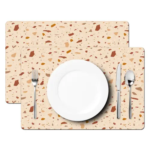 Terrazzo -  Patroon - Kleurrijk - Steen Placemat vinyl groot 368 -zzsfeer2_Kitchenyeah-website