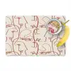 Gezichten - Abstract - Rood - Beige Placemat vinyl groot 368 -zzzproduct_Kitchenyeah-website