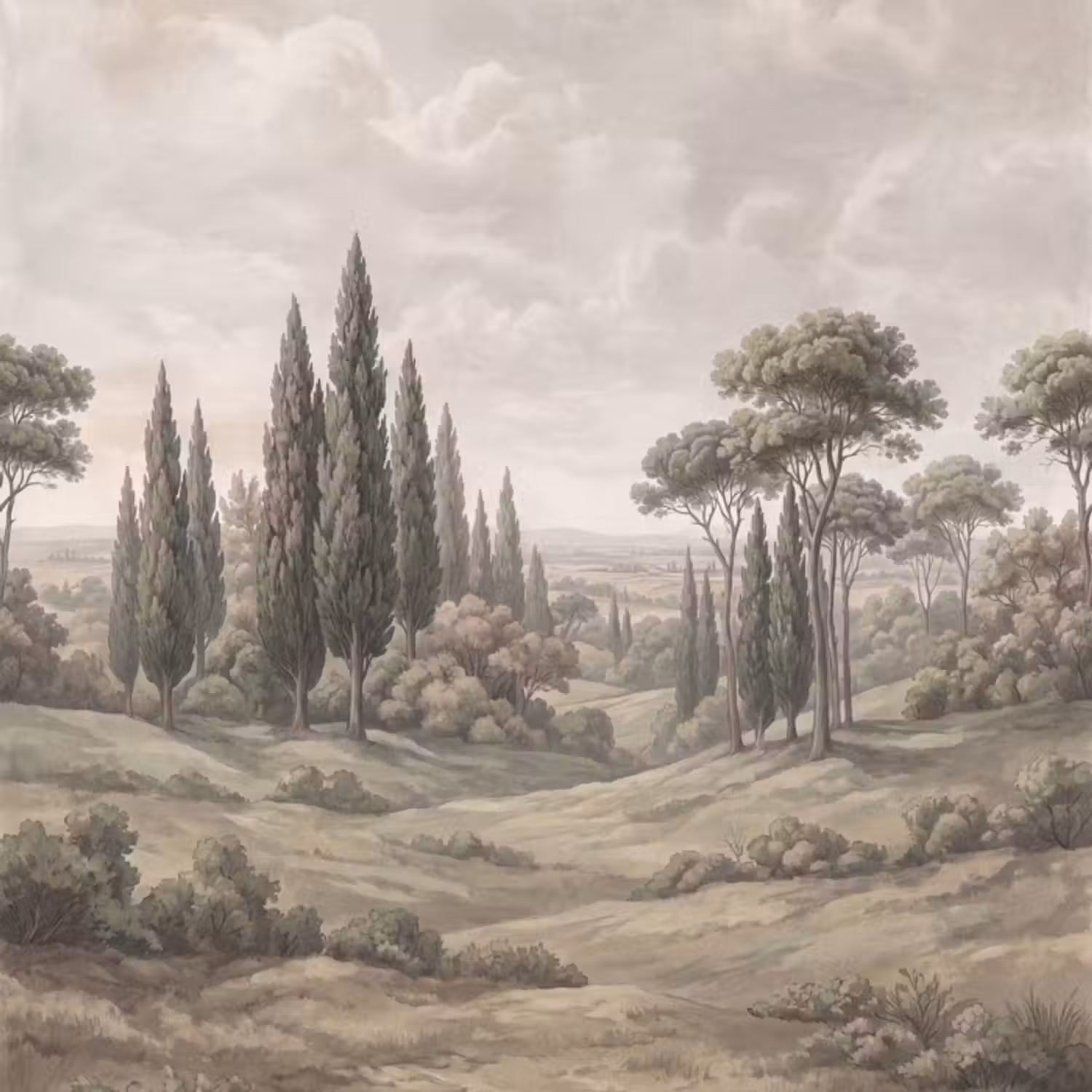 Tapete - Tal - Wald - Natur - Grün