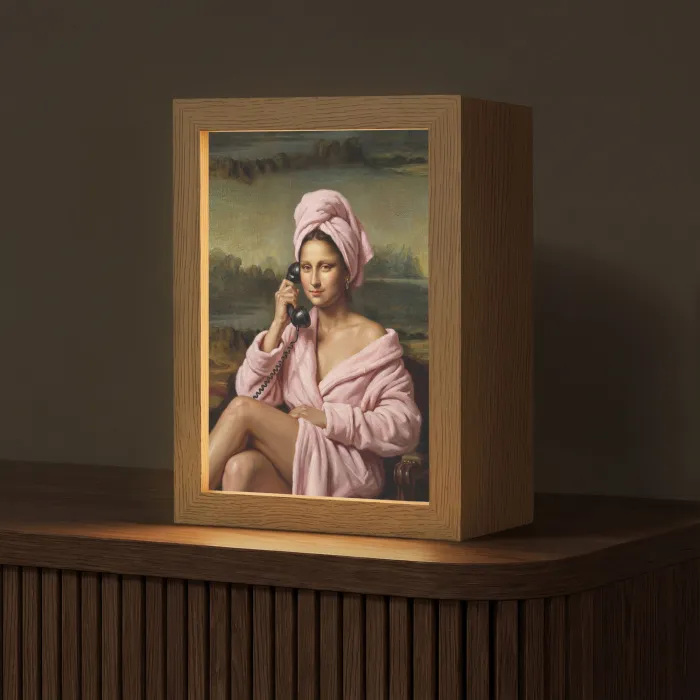 Mona - Klassiek - Roze Light Box met kabel (Tafellamp) klein -z3d_website