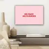 No rain no flowers - Minimalistisch - Roze - Bloem canvas 2cm klein -sfeer6