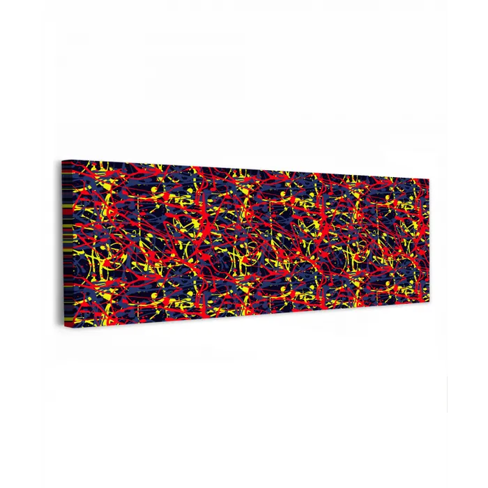 Waterverf - Rood - Geel canvas 2cm klein 828 -z3d