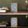 Vis - Water - Blauw - Licht Light Box met kabel (Tafellamp) klein -sfeer3