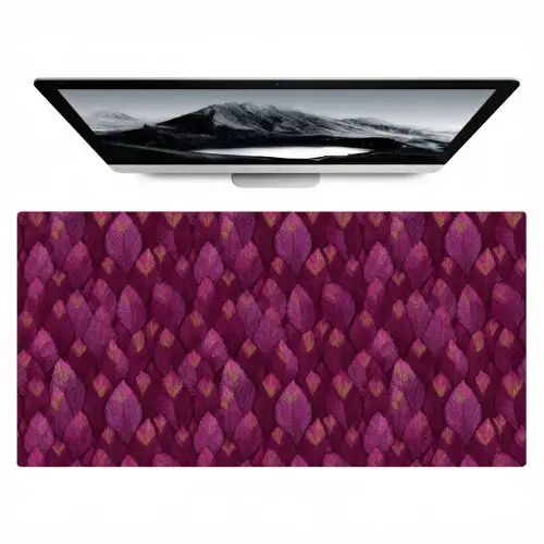 Bladeren - Patroon - Burgundy Muismat XXL klein 681 -zzz3d