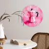 Roze - Verf - Coffee Wandcirkel plexiglas klein -sfeer4