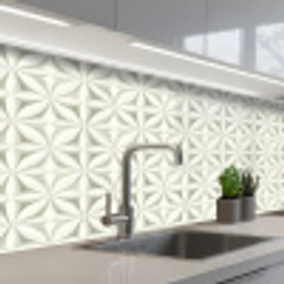 Abstract - Structuur - Grijs - Wit keuken achterwand 2 middel 871 -3d_schuin