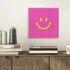 Smiley - Vrolijk - Roze aluminium wit klein -sfeer1