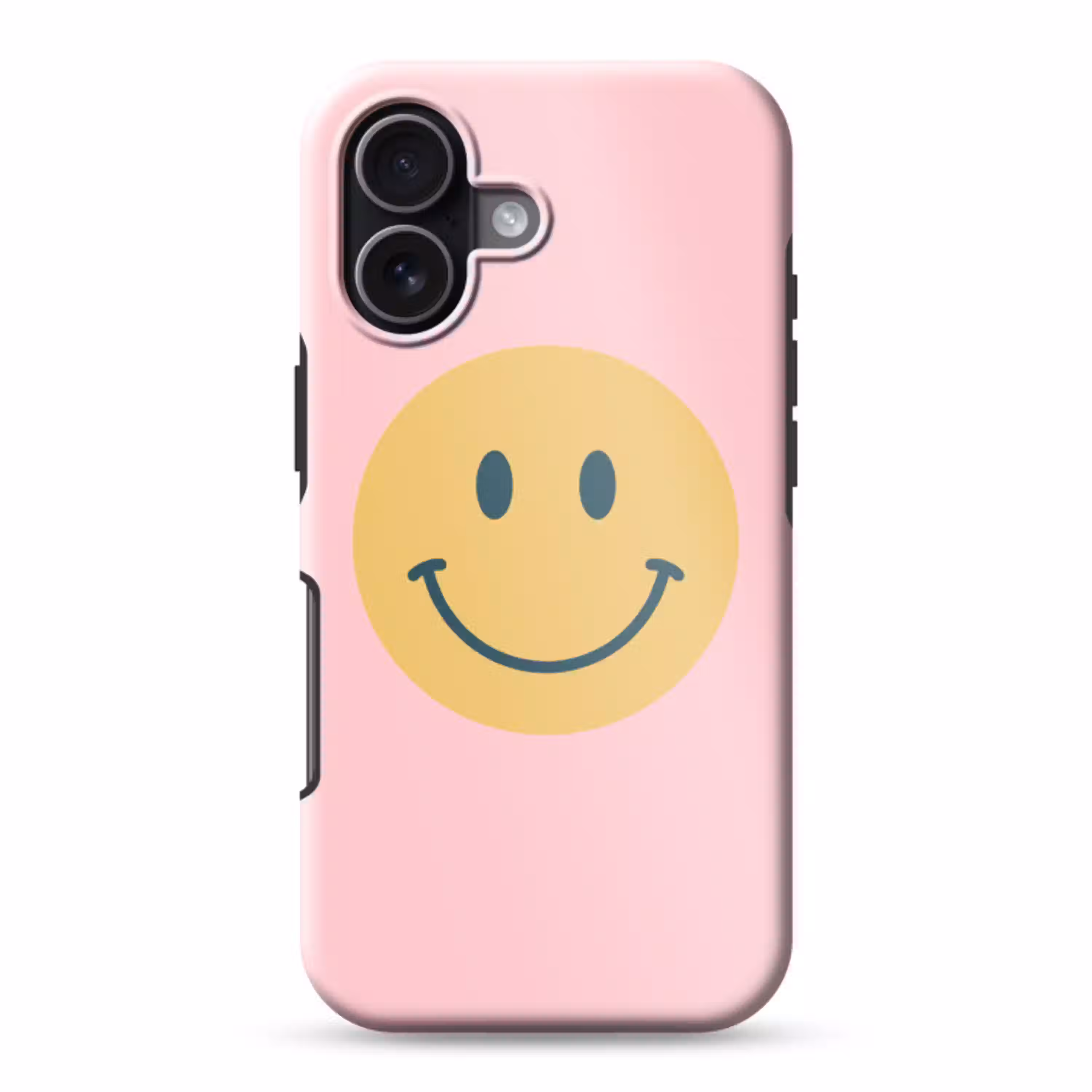 Smiley - Geel - Roze - Symbool - Minimalistisch Toughcase MagSafe Apple iPhone 17 klein -3d