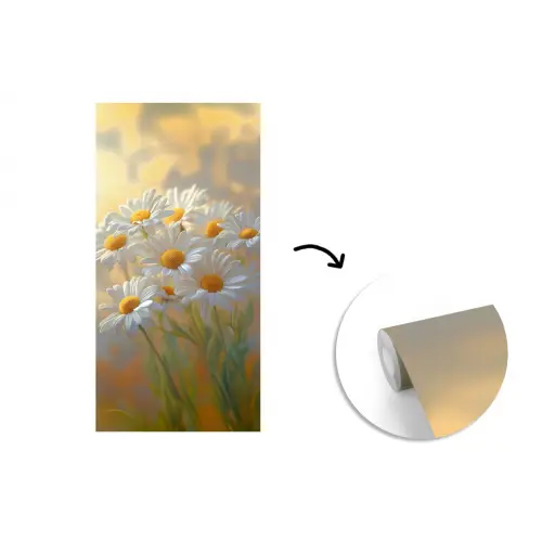 Madeliefjes - Wit - Zonlicht fotobehang vinyl groot -3d