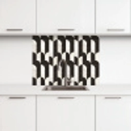 Bogen - Tegels - Marmer - Zwart - Wit keuken achterwand 2 middel 865 -3d