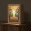 Bomen - Gezichten - Zon - Kunst Light Box met kabel (Tafellamp) klein -z3d_website