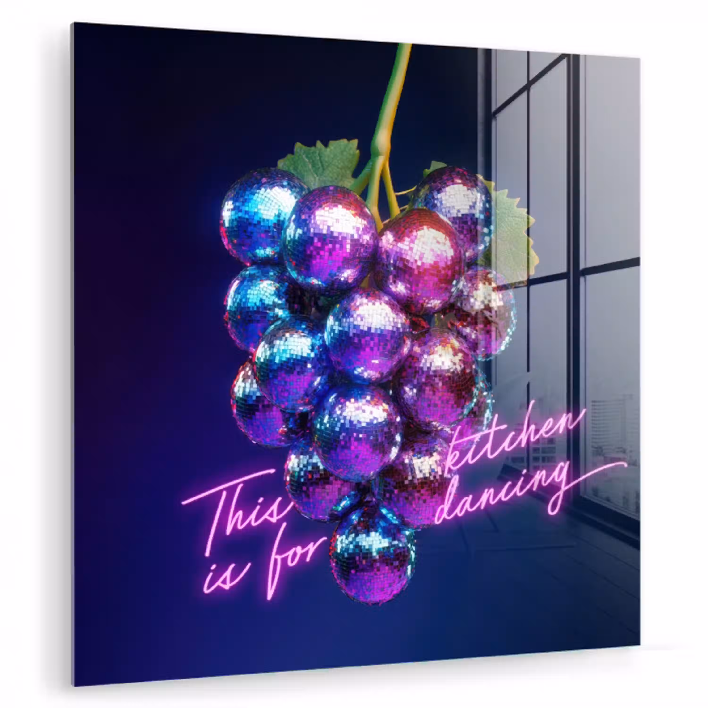 Quote - Neon - Disco - Druiven plexiglas 5mm klein -zzzproduct_nieuw