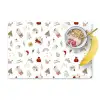 Kerst - Patroon - Kerstbomen - Feestdagen - Wit Placemat vinyl groot -zzzproduct_Kitchenyeah-website