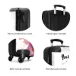 Pastel Praalpaard NBS - Handbagage koffer - Kinderen Unisex middel zzzzzzzbolletjes_ENG
