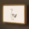 Gans - Dier - Pastel kleuren Light Box met batterij (Wandlamp kind) middel -z3d_website