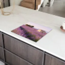 Lavendel - Landschap - Sereen - Paars Inductie beschermer vinyl 3mm middel -sfeer8