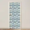 Flora - Modern - Blauw deurposter klein 289 -3d_beige