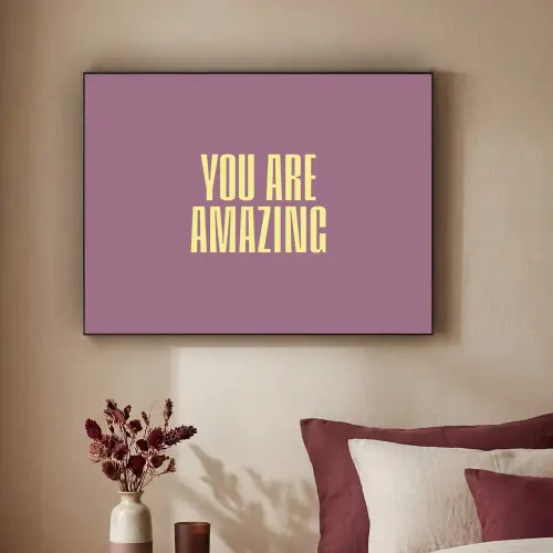 Tekst - Paars - Amazing Textielframe zwart klein -sfeer1