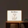 Minimalistisch - Hertje - Aquarel - Bladeren Light Box met batterij (Wandlamp kind) middel -sfeer1_kind