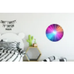 Abstract - Light - Burst - Modern - Colorful Wandcirkel aluminium klein -kinderkamer