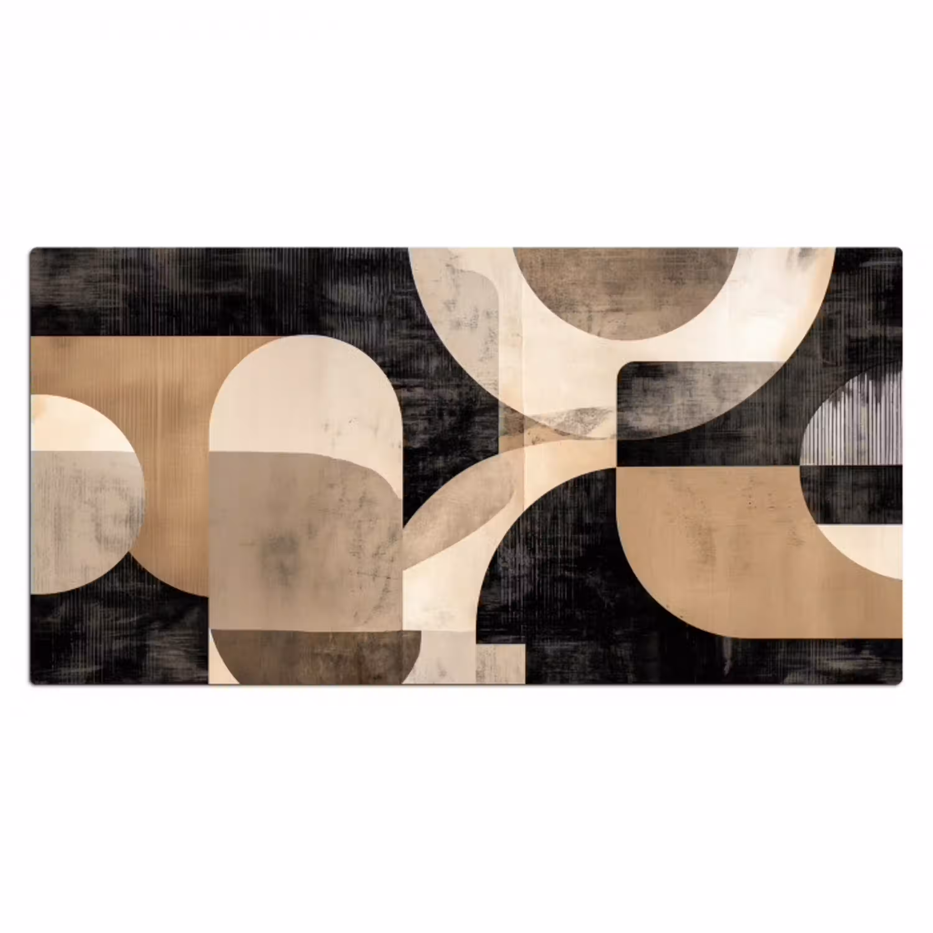 Abstract - Vormen - Modern - Beige Muismat XXL klein -3d_leeg