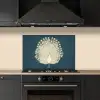 Vogel - Blauw - Vintage keuken achterwand spatscherm klein -sfeer1