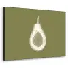Avocado - Minimalistisch - Illustratie - Groen Textielframe zwart klein -3d