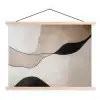 Contourlijnen - Abstracte landschap textielposter latten blank klein -3d