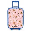 Lieveheersbeestjes en libellen op roze achtergrond Kinderkoffer - Blauw klein -zz3dotto