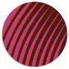 Lijnen - Rood - Beweging Wandcirkel kunststof plaat 5mm dik klein -3d